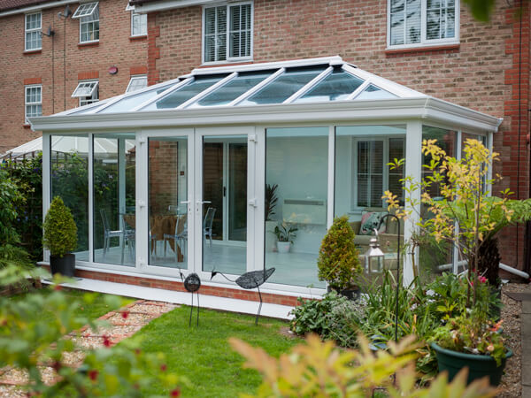 Glass Fronted Conservatory with French Doors